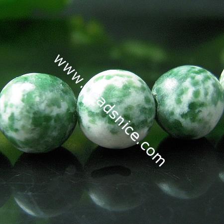 Green Spot Natural,8mm,16 inch,Hole:About 1.2mm,