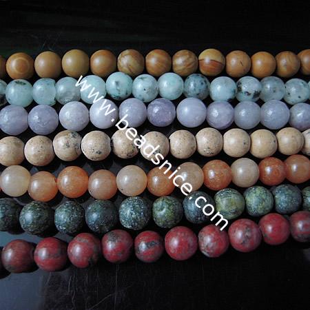 Mixed Genstone Beads,6mm,16 inch,Hole:About 0.8mm,