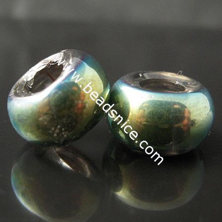 Crystal European Beads,8x14mm,Hole:about 5mm,