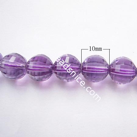 Amethyst Beads Natural,10mm,16 inch,Hole:1.2mm,