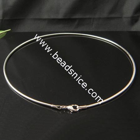 Brass necklace,inside diameter:132mm,2mm thick,12x6mm clasp,lead safe,nickel free,
