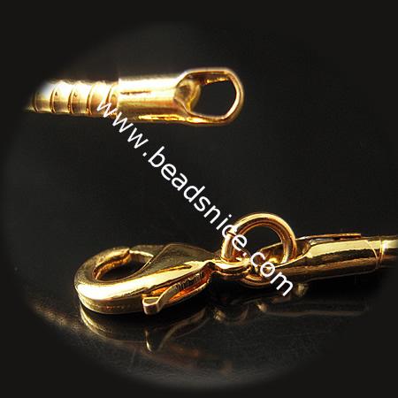 Brass necklace,2.5mm thick,12x6mm clasp,inside diameter:130mm,nickel free,lead safe,