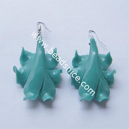 Earring hook resin flower earrings for women wholesale jewelry findings gift for her assorted colors for choice
