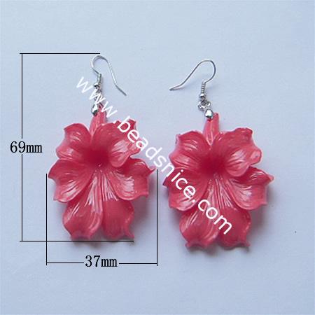 Plastic earring hook earwire resin flower earrings unique designs wholesale jewelry findings