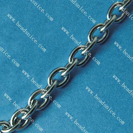 Stainless Steel Chain,Thickness:1.2mm,4.5x5.8mm,Lead-Safe,Nickel-Free,