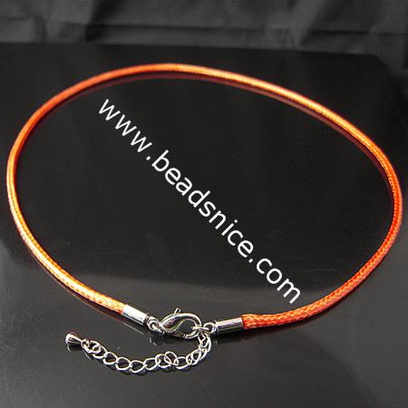 Wax Cord Necklace Necklace ，18 inch,Thickness:2mm,