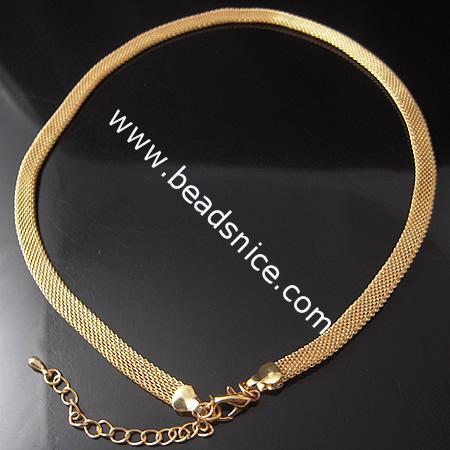 Brass Necklace Chian,18 inch,Thickness:2x6mm,Lead-Safe,Nickel-Free,