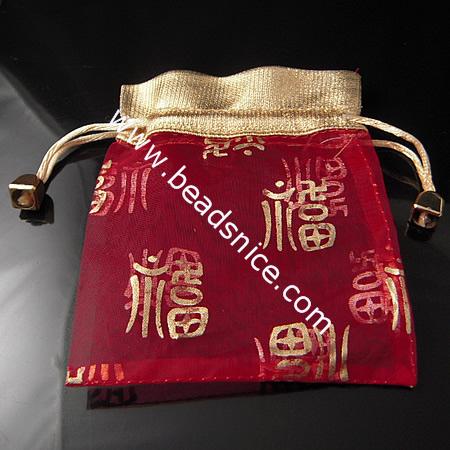 Organza Gift Bag with South Korea Ribbons,110x108mm,100pcs per bag,