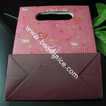 Paper Gift Bag，165X125X60mm，100pcs per bag,