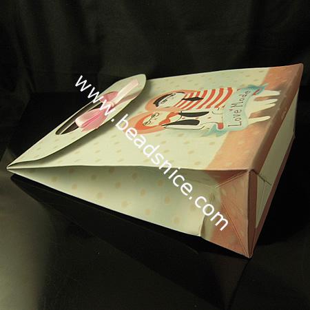 Paper Gift Bag，165X123X60mm,100pcs per bag,