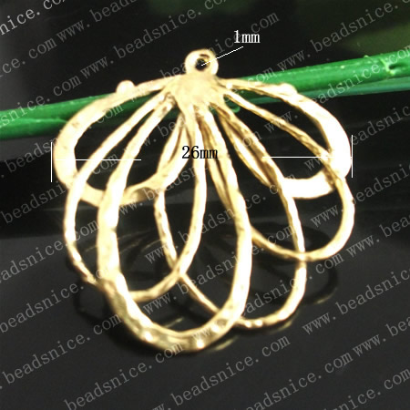 Flower pendant for necklaces DIY filigree crafts wholesale jewelry findings brass lead-safe nickel-free