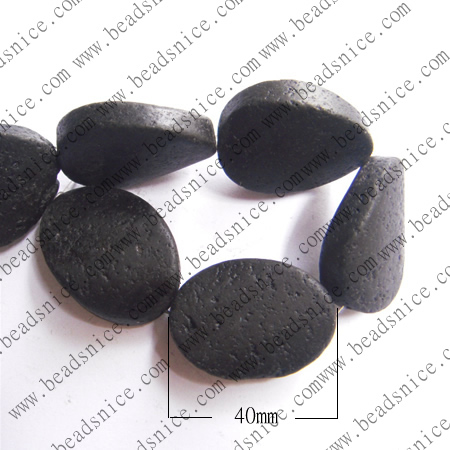 Lava beads Natural ，Oval，30X40X13mm，hole:1.5,16 inch,