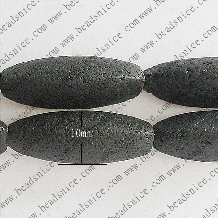 Lava beads Natural ，Rice，10X26mm，hole:1.5,16 inch,