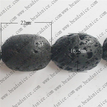 Lava beads Natural ，Round tube，16.5x22mm，hole:1.5,16 inch,