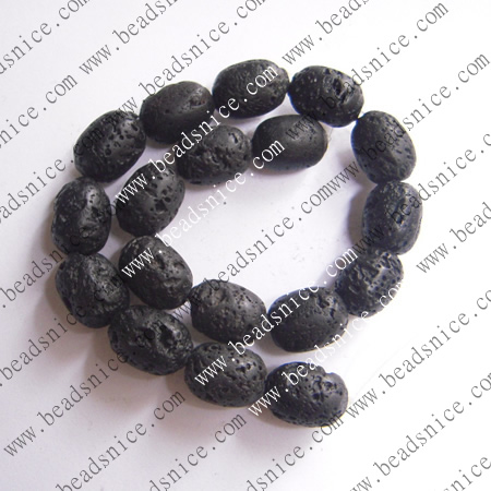 Lava beads Natural ，Round tube，16.5x22mm，hole:1.5,16 inch,