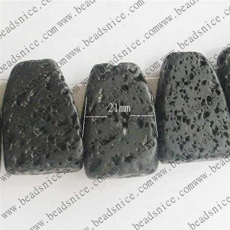 Lava beads Natural ，21x33.5x11mm，hole:1.5,16 inch,