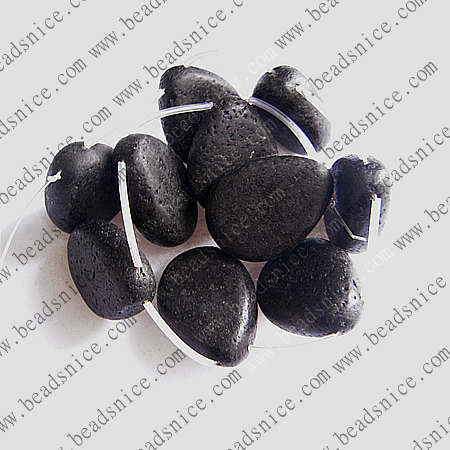 Lava beads Natural ，Drops，30.5x40.5x11.5mm，hole:1.5,16 inch,