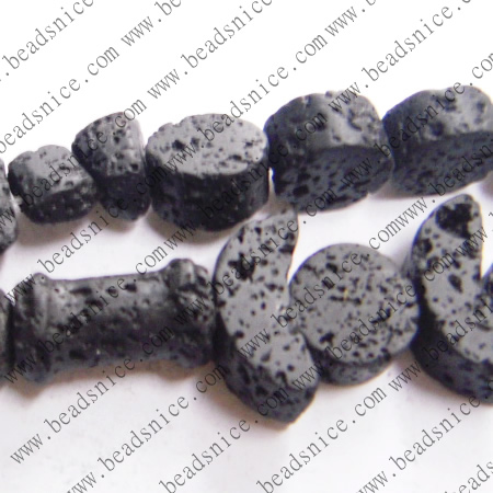 Lava beads Natural ，9-15X13-26mm，hole:1.5,16 inch,