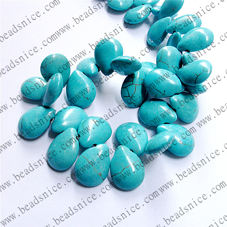 Synthetic Turquoise,Teardrop,14.5X19X7mm，hole:1.5mm, 16inch