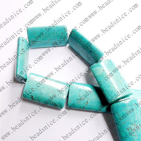 Turquoise Natural,Rectangle,20.5X31.5X8.5mm,hole:1.5,16inch