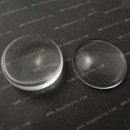 Domed Clear Glass Rounds Cabochons,25x25x8mm,Edge Thick 2.8mm，nickel free, Great for Rings , Pendant Settings and Earring Blanks