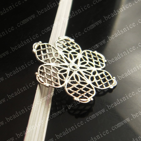 Brass Filligree Components,Flower,28X28X0.8mm,hole:1mm,