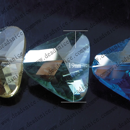 Other crystal Crystal Beads ,Triangular,19X18X4mm,hole:1.2mm,inch:10,