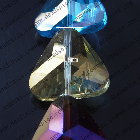 Other crystal Crystal Beads ,Triangular,19X18X4mm,hole:1.2mm,inch:10,