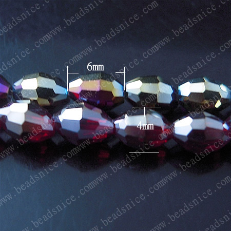 Other crystal Crystal Beads，4X6mm,hole:1.2mm,15inch,
