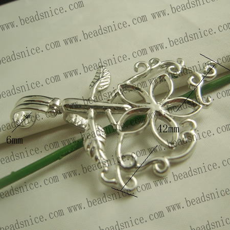 Pendant bail pinch style filigree flower pendants DIY wholesale jewelry findings brass many colors available