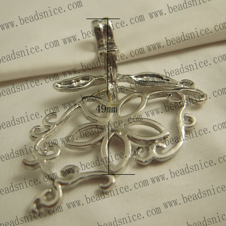 Pendant bail pinch style filigree flower pendants DIY wholesale jewelry findings brass many colors available
