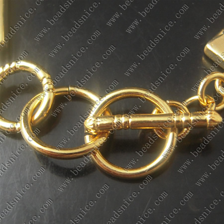 Bracelet Base,Brass,14X19mm,8 inch,