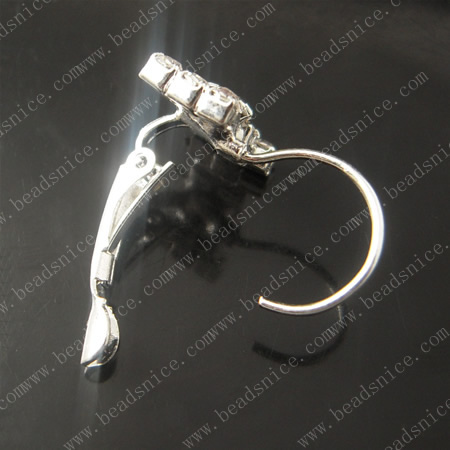 Rhinestone Earring ,8x13x3mm,hole:2mm,