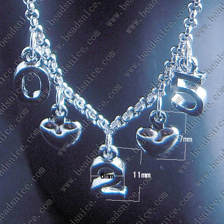 Necklace Chain,Brass, 1.2mmX7 inch with 2 inch adjustable chain , Clasp：6mm,7mm,