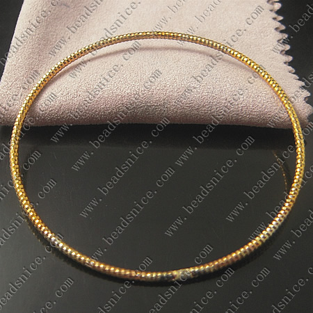 Bracelet, Brass,2mm,7.5inch,