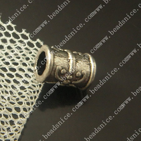 Zinc Alloy Jewelry Tubes,5.5X7.5mm,hole:3mm,Nickel-free,Lead-free,
