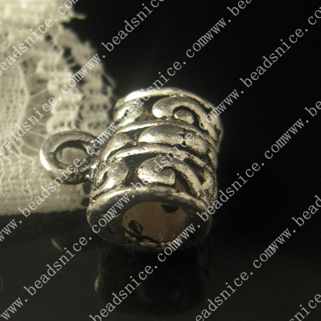 Zinc Alloy Jewelry Bail Beads,13X14mm,hole:2.5mm,Nickel-free,Lead-free,
