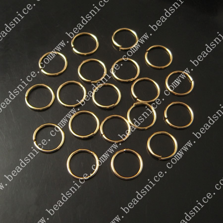 Gold plated jumprings, 24k gold plated jewelry supplies,0.8X8mm,