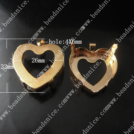 Open bezel pendant blanks,lead-safe,nickel-free,heart,