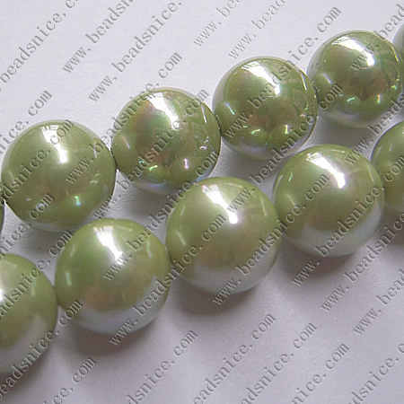 Fashion synthetic south sea shell beads round 8mm hole approx 8mm a grade