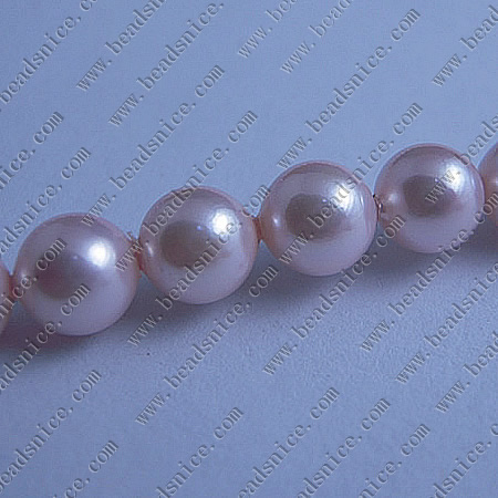 Shiny south sea shell beads lucky bracelet round hole approx 0.8mm a grade sold per 16 Inch strand 6mm