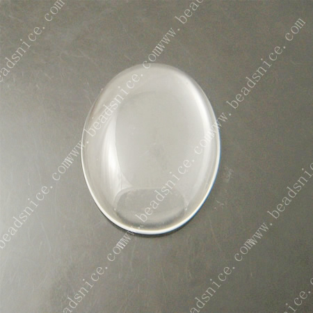 Glass Clear Dome Transparent See Through Cabochons Magnifying Charms 18X25mm