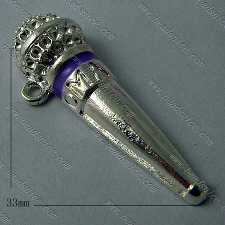 Zinc Alloy Charms,33mm,Hole About:1.5mm,Nickel-Free,Lead-Safe,