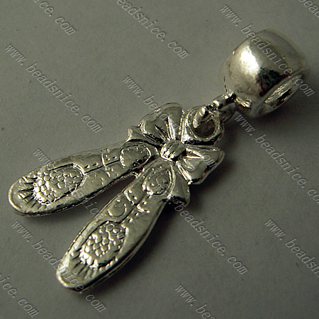 Zinc Alloy Charms,31x13mm,Hole About:4.5mm,Nickel-Free,Lead-Safe,