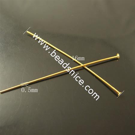 Brass HeadPin,0.5X16mm,