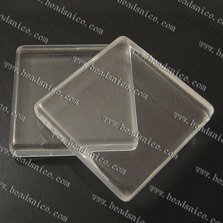 Domed Clear Glass Square Cabochons,16x16mm, Ring Cabochons, Pendant Settings and Earring Blanks,