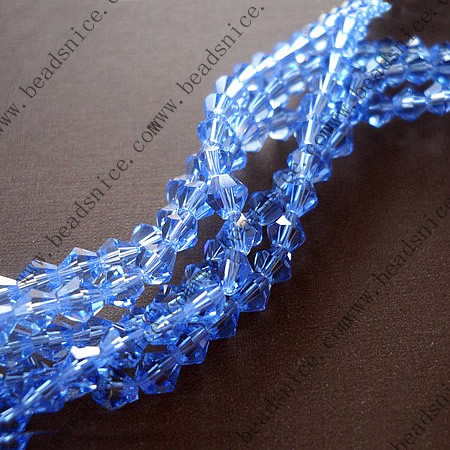 crystal Crystal 5301 Bicone Beads ，3X3mm,hole:1.2mm,11.8inch