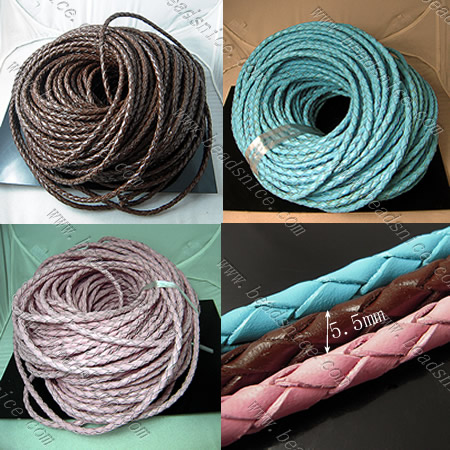 Leather Jewelry cord,5.5mm,