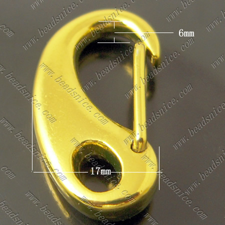 Zinc Alloy Key Rings,32x17x6mm,Nickel-Free,Lead-Safe,
