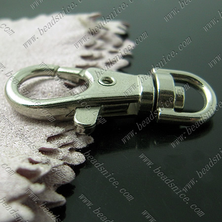 Zinc Alloy Key Rings,37x16x6mm,Nickel-Free,Lead-Safe,